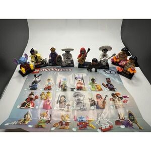 Disney 100 Lego Minifigures 8 Complete Stitch Cruella Evil Queen Coco Pocahontas
